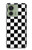 S1611 Échiquier Damier Noir Blanc Etui Coque Housse pour Motorola Edge (2023), Edge 40