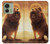 S1957 Lion Etui Coque Housse pour Motorola Edge (2023), Edge 40