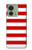 S2364 Rouge et blanc rayé Etui Coque Housse pour Motorola Edge (2023), Edge 40