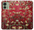 S2414 Rouge Fleur amandier Van Gogh Etui Coque Housse pour Motorola Edge (2023), Edge 40