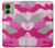 S2525 Rose Camo camouflage Etui Coque Housse pour Motorola Edge (2023), Edge 40