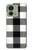 S2842 Noir et blanc Buffle motif de vérification Etui Coque Housse pour Motorola Edge (2023), Edge 40