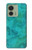 S3147 Aqua Marbre Pierre Etui Coque Housse pour Motorola Edge (2023), Edge 40