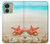 S3212 Coquilles de mer Étoile de mer Plage Etui Coque Housse pour Motorola Edge (2023), Edge 40