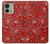 S3354 Rouge classique Bandana Etui Coque Housse pour Motorola Edge (2023), Edge 40