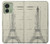 S3474 Dessin Architectural Eiffel Etui Coque Housse pour Motorola Edge (2023), Edge 40