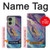 S3676 Pierre de marbre abstraite colorée Etui Coque Housse pour Motorola Edge (2023), Edge 40