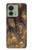 S3691 Plume de paon d'or Etui Coque Housse pour Motorola Edge (2023), Edge 40