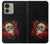 S3753 Roses de crâne gothique sombre Etui Coque Housse pour Motorola Edge (2023), Edge 40