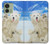 S3794 Ours polaire arctique amoureux de la peinture de phoque Etui Coque Housse pour Motorola Edge (2023), Edge 40