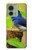 S3839 Oiseau bleu du bonheur Oiseau bleu Etui Coque Housse pour Motorola Edge (2023), Edge 40