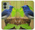 S3839 Oiseau bleu du bonheur Oiseau bleu Etui Coque Housse pour Motorola Edge (2023), Edge 40