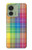 S3942 Tartan à carreaux arc-en-ciel LGBTQ Etui Coque Housse pour Motorola Edge (2023), Edge 40