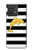 S2882 Noir et blanc rayé Dauphin d'or Etui Coque Housse pour Motorola Edge 40 Neo