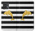 S2882 Noir et blanc rayé Dauphin d'or Etui Coque Housse pour Motorola Edge 40 Neo