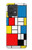 S3814 Composition de dessin au trait Piet Mondrian Etui Coque Housse pour Motorola Edge 40 Neo