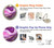 S3896 Stries d'or en marbre violet Etui Coque Housse pour Motorola Edge 40 Neo