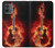 S0415 Graver guitare feu Etui Coque Housse pour Motorola Moto G14