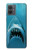S0830 Requin blanc Etui Coque Housse pour Motorola Moto G14