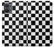 S1611 Échiquier Damier Noir Blanc Etui Coque Housse pour Motorola Moto G14