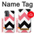 S1849 Rose Noir Chevron Zigzag Etui Coque Housse pour Motorola Moto G14