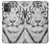 S2553 Tigre blanc Etui Coque Housse pour Motorola Moto G14