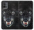 S2823 Noir Loup Bleu Yeux Visage Etui Coque Housse pour Motorola Moto G14