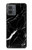 S2895 Noir Marbre imprimé graphique Etui Coque Housse pour Motorola Moto G14