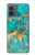 S2906 Aqua Turquoise Pierre Etui Coque Housse pour Motorola Moto G14