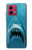 S0830 Requin blanc Etui Coque Housse pour Motorola Moto G84