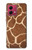 S2326 girafe Peau Etui Coque Housse pour Motorola Moto G84
