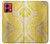 S2713 Serpent jaune imprimé graphique Peau Etui Coque Housse pour Motorola Moto G84