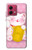 S3025 Rose Maneki Neko chat chanceux Etui Coque Housse pour Motorola Moto G84