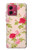 S3037 Jolie Flora Rose Cottage Etui Coque Housse pour Motorola Moto G84