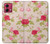 S3037 Jolie Flora Rose Cottage Etui Coque Housse pour Motorola Moto G84