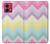 S3514 Arc en ciel Zigzag Etui Coque Housse pour Motorola Moto G84