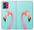 S3708 Flamant rose Etui Coque Housse pour Motorola Moto G84