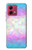S3747 Polygone de drapeau trans Etui Coque Housse pour Motorola Moto G84