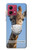 S3806 Drôle de girafe Etui Coque Housse pour Motorola Moto G84