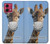 S3806 Drôle de girafe Etui Coque Housse pour Motorola Moto G84