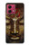 S3874 Symbole Ohm du visage de Bouddha Etui Coque Housse pour Motorola Moto G84
