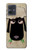 S2826 Mignon Noir Sheep Dormir Dessin Etui Coque Housse pour Motorola Moto G54