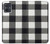 S2842 Noir et blanc Buffle motif de vérification Etui Coque Housse pour Motorola Moto G54