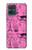 S2885 Paris Rose Etui Coque Housse pour Motorola Moto G54