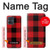 S2931 Rouge Buffle motif de vérification Etui Coque Housse pour Motorola Moto G54