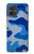 S2958 Armée Bleu Camo Camouflage Etui Coque Housse pour Motorola Moto G54