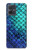S3047 Vert Sirène écailles de poisson Etui Coque Housse pour Motorola Moto G54