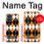 S3421 Noir Orange Blanc Argyle Plaid Etui Coque Housse pour Motorola Moto G54