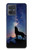 S3555 Loup Hurlant Million étoiles Etui Coque Housse pour Motorola Moto G54