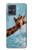 S3680 Girafe de sourire mignon Etui Coque Housse pour Motorola Moto G54